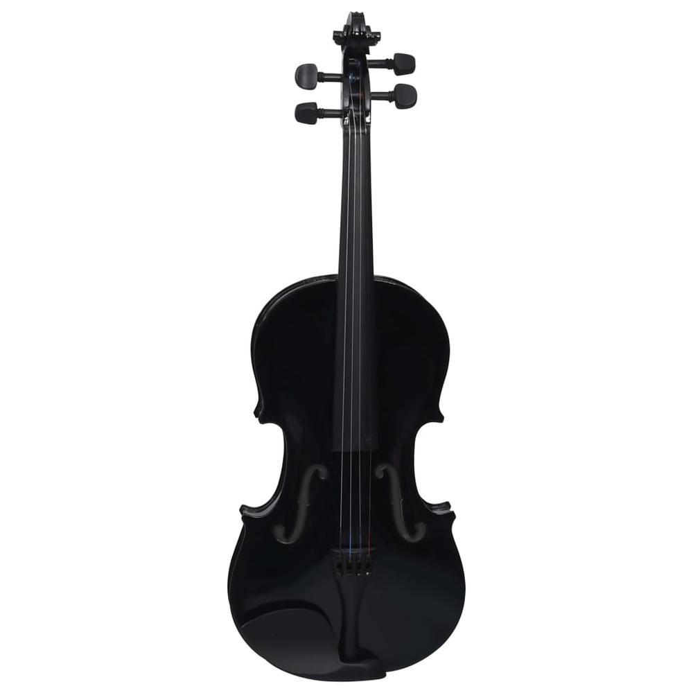 Violin Full Set with Bow and Chin Rest Black 4/4. Picture 3