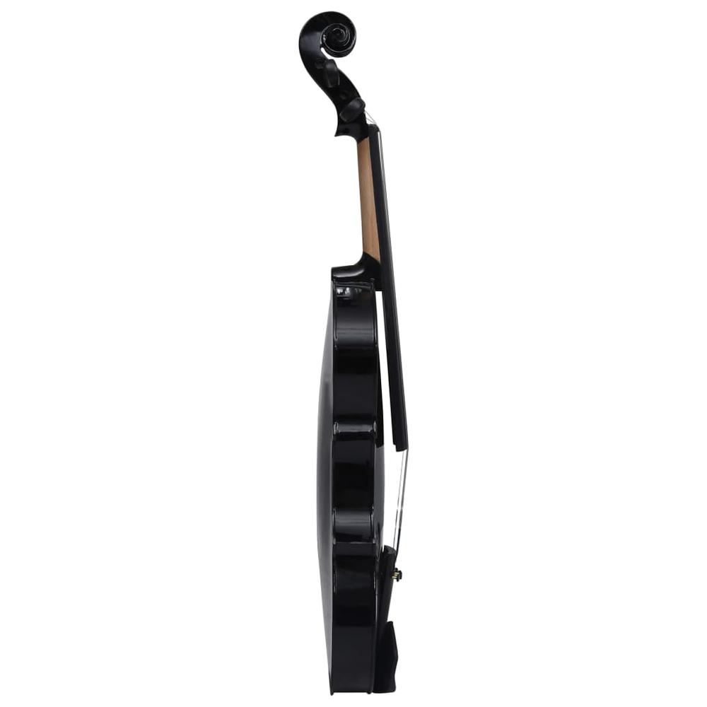 Violin Full Set with Bow and Chin Rest Black 4/4. Picture 4