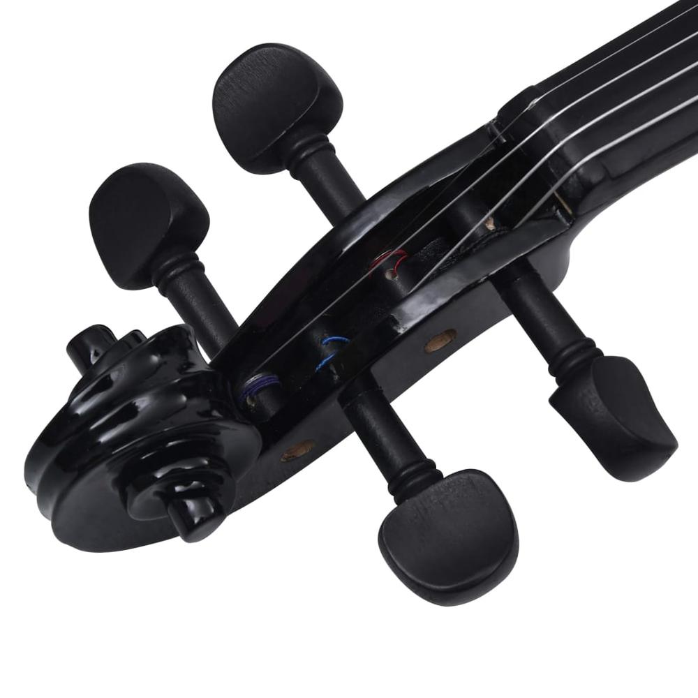 Violin Full Set with Bow and Chin Rest Black 4/4. Picture 5