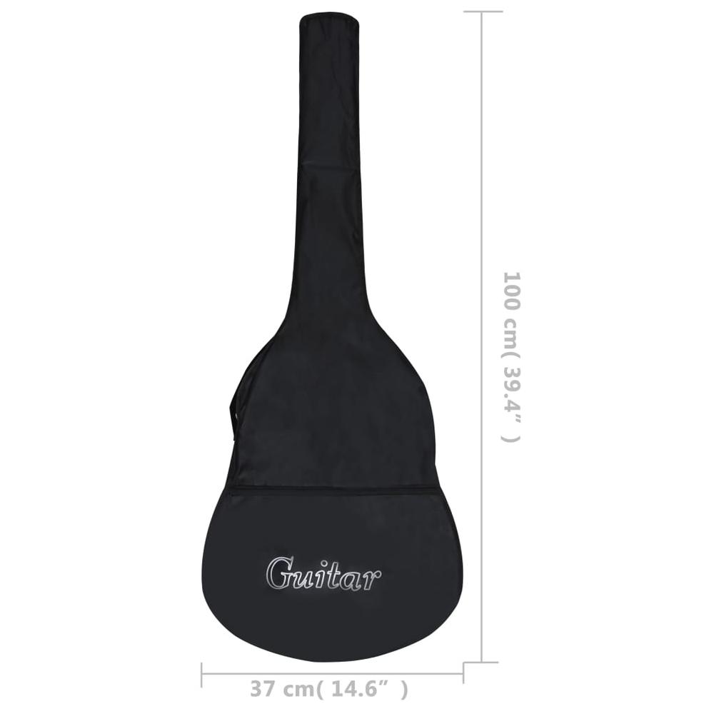 Guitar Bag for 4/4 Classical Guitar Black 39.4"x14.6" Fabric. Picture 6