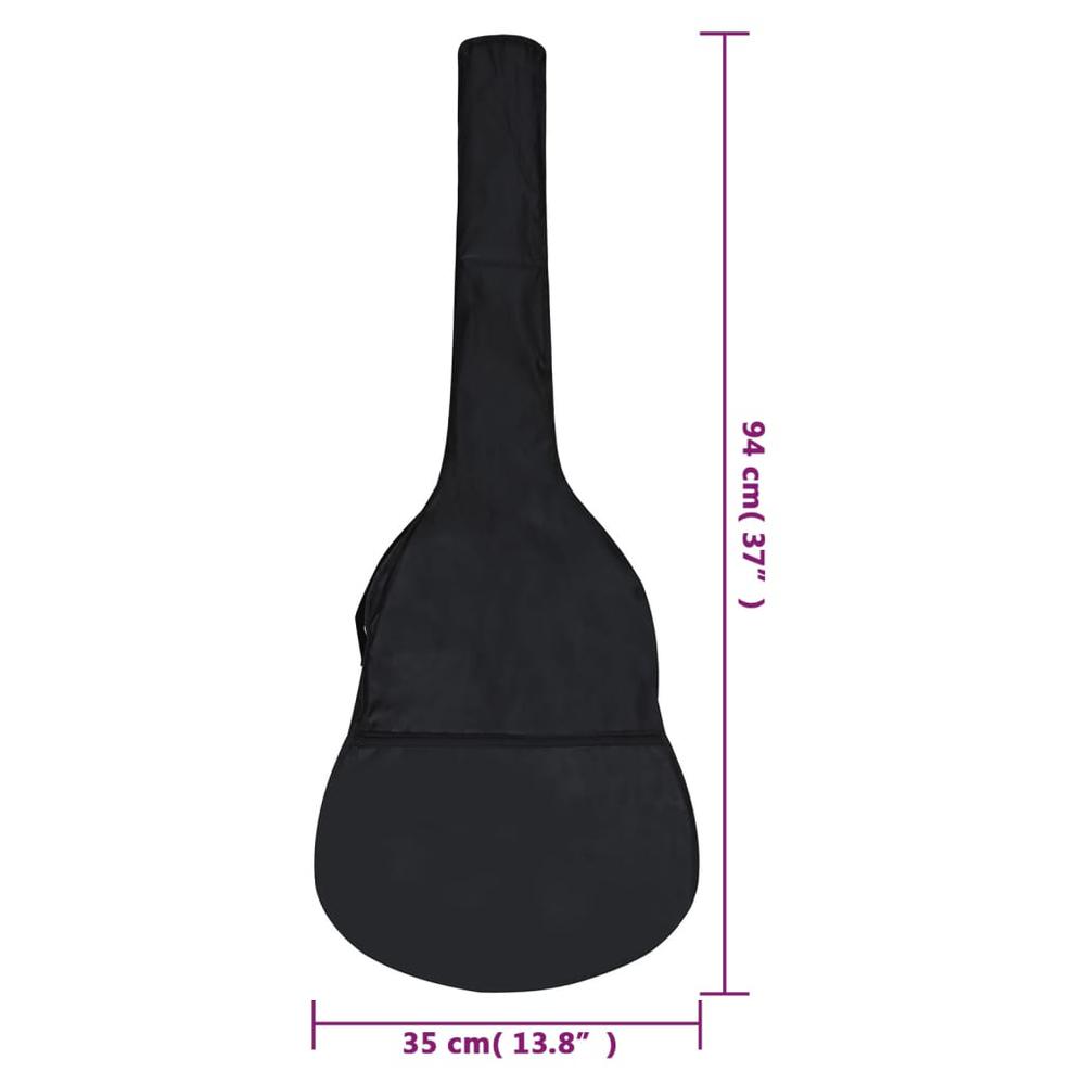 Guitar Bag for 1/2 Classical Guitar Black 37"x13.8" Fabric. Picture 6