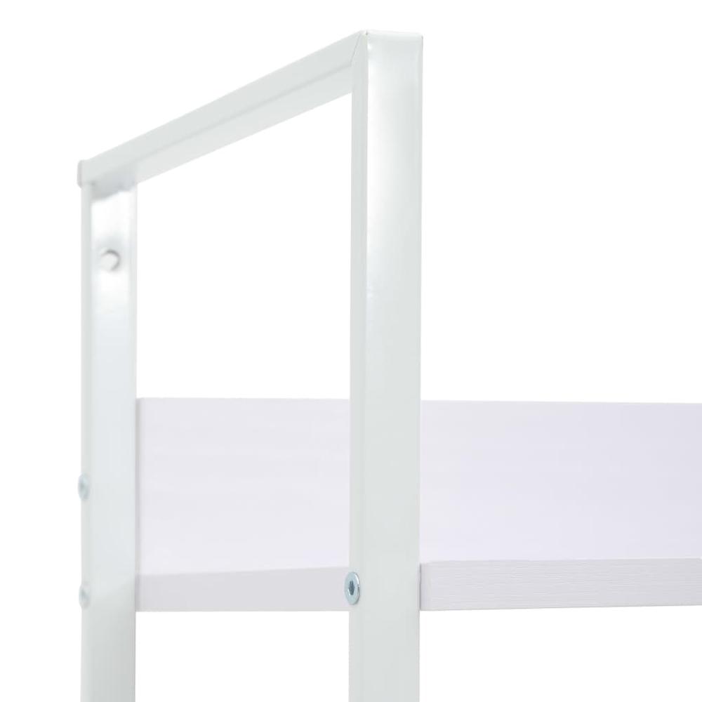 3-Layer Book Shelf White 23.6"x10.9"x35.6" Engineered Wood. Picture 4