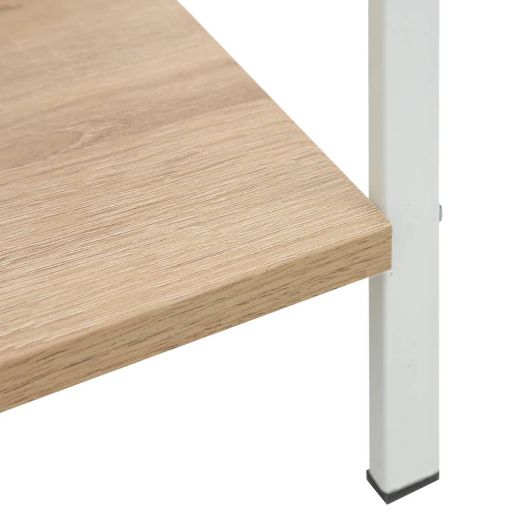3-Layer Book Shelf Oak 23.6"x10.9"x35.6" Engineered Wood. Picture 5