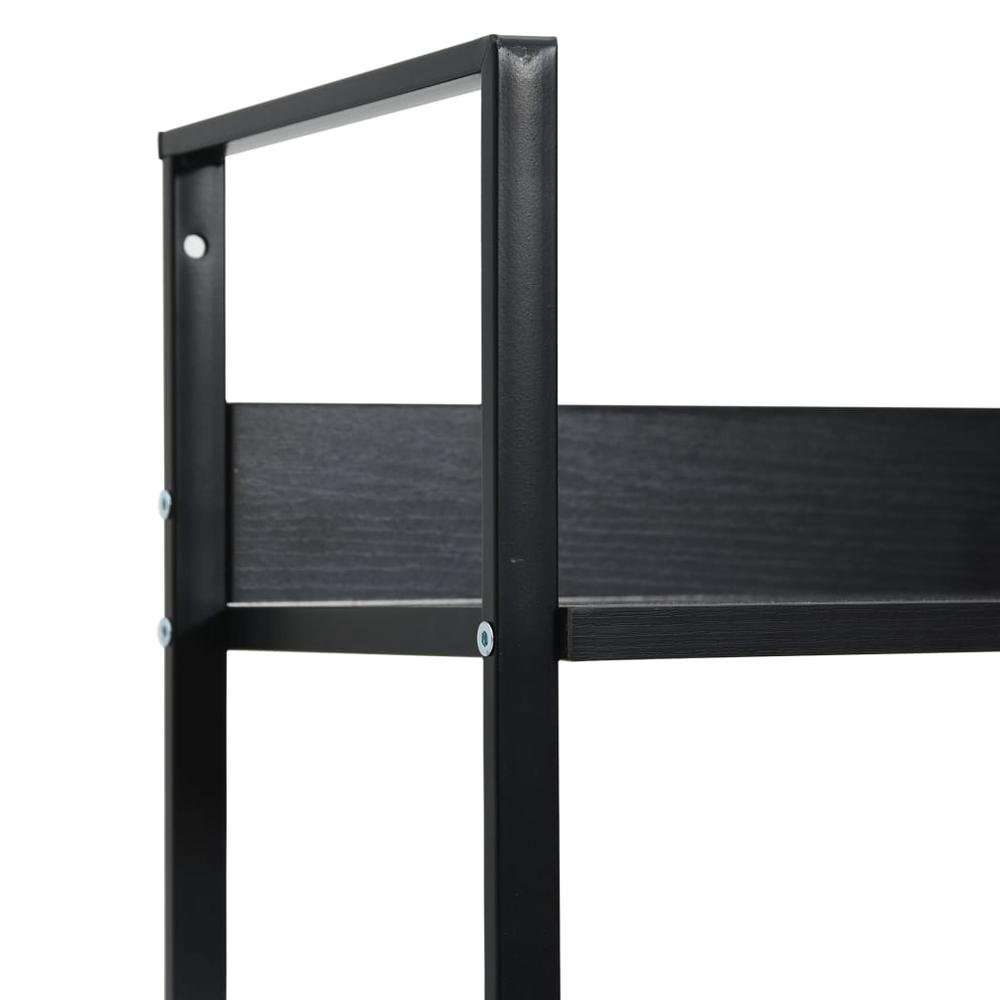 4-Layer Book Shelf Black 23.6"x10.9"x49" Engineered Wood. Picture 4