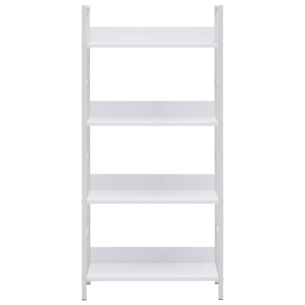 4-Layer Book Shelf White 23.6"x10.9"x49" Engineered Wood. Picture 2
