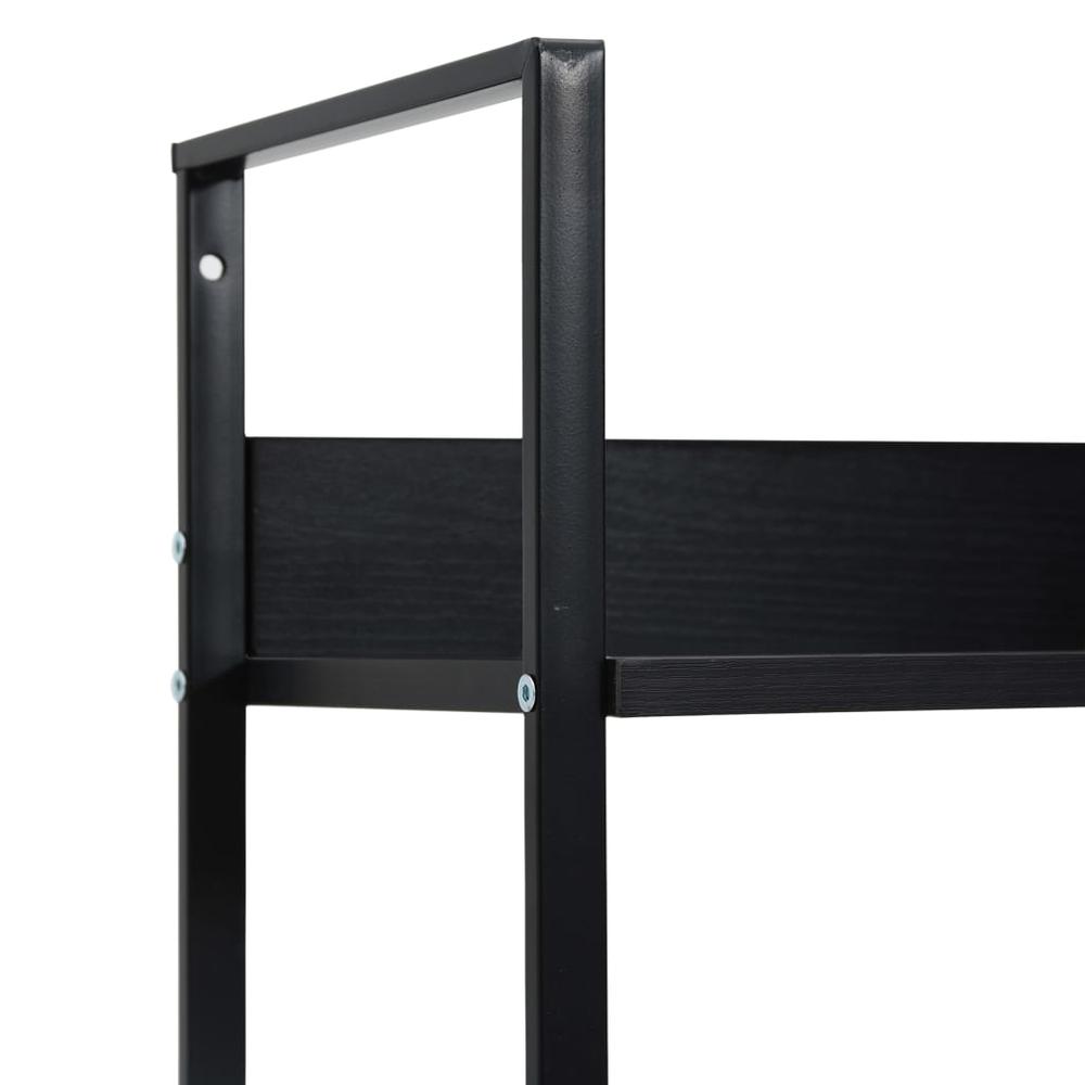 5-Layer Book Shelf Black 23.6"x10.9"x62.4" Engineered Wood. Picture 4