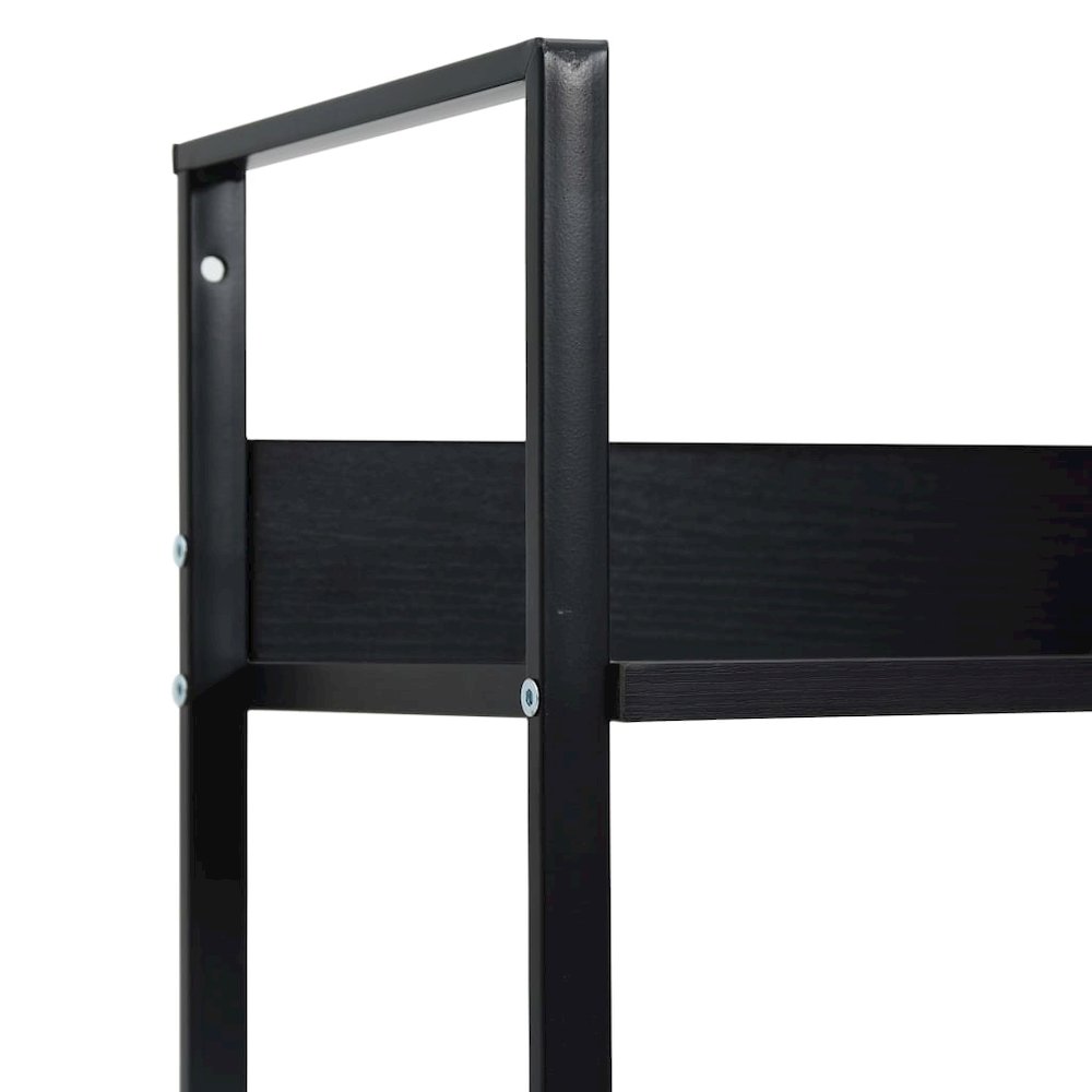 5-Layer Book Shelf Black 23.6"x10.9"x62.4" Engineered Wood. Picture 5