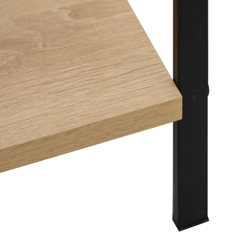 5-Layer Book Shelf Oak 23.6"x10.9"x62.4" Engineered Wood. Picture 5