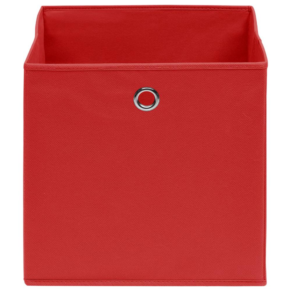 Storage Boxes 4 pcs Red 12.6"x12.6"x12.6" Fabric. Picture 2