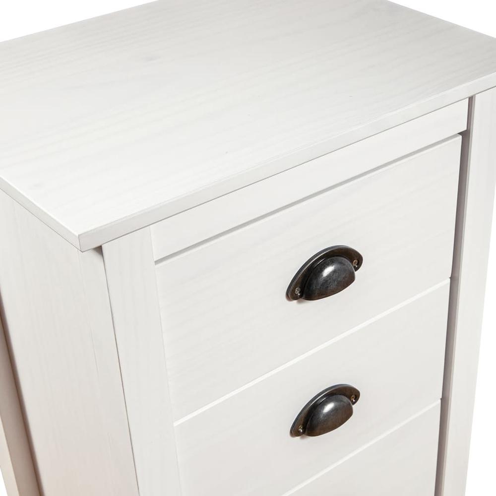 Sideboard Hill White 18.1"x13.8"x31.5" Solid Pine Wood. Picture 5