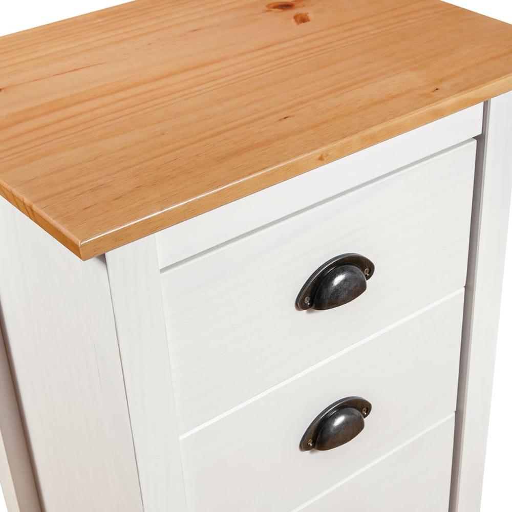 Sideboard Hill White 18.1"x13.8"x31.5" Solid Pine Wood. Picture 5