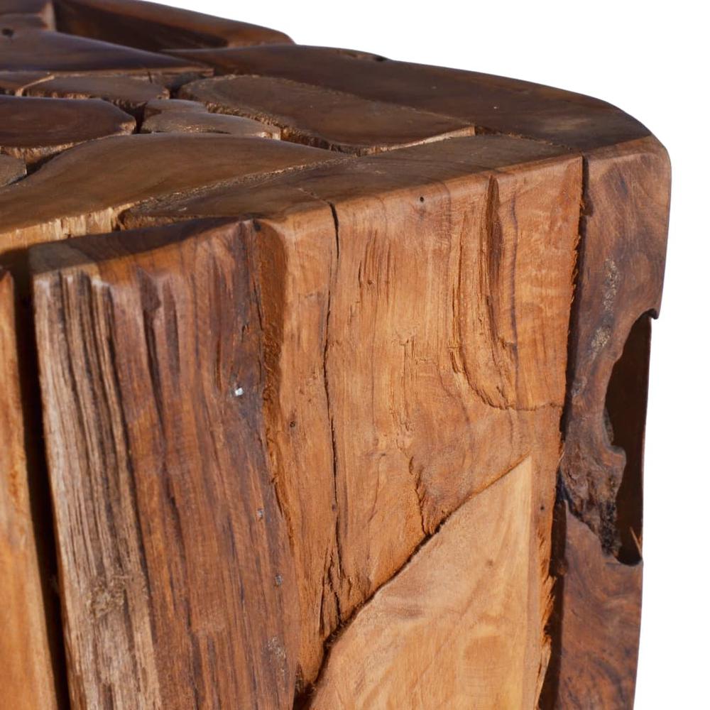 vidaXL Side Table 11.8"x11.8"x31.5" Solid Teak Wood, 288807. Picture 3