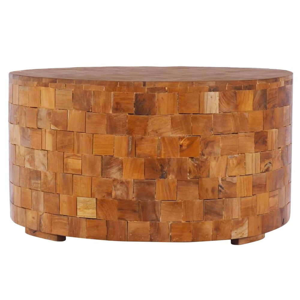 vidaXL Coffee Table 23.6"x23.6"x13.8" Solid Teak Wood, 288811. Picture 1