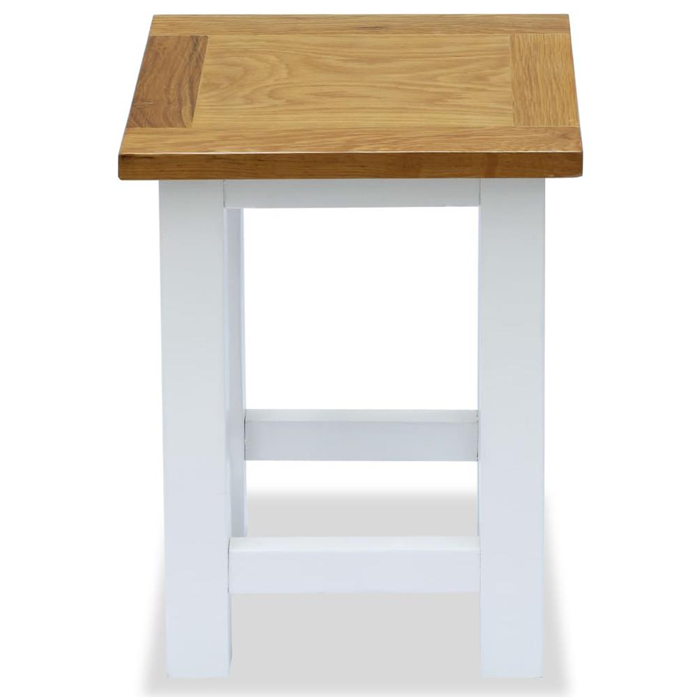 vidaXL End Tables 2 pcs 10.6"x9.4"x14.6" Solid Oak Wood, 3053419. Picture 3