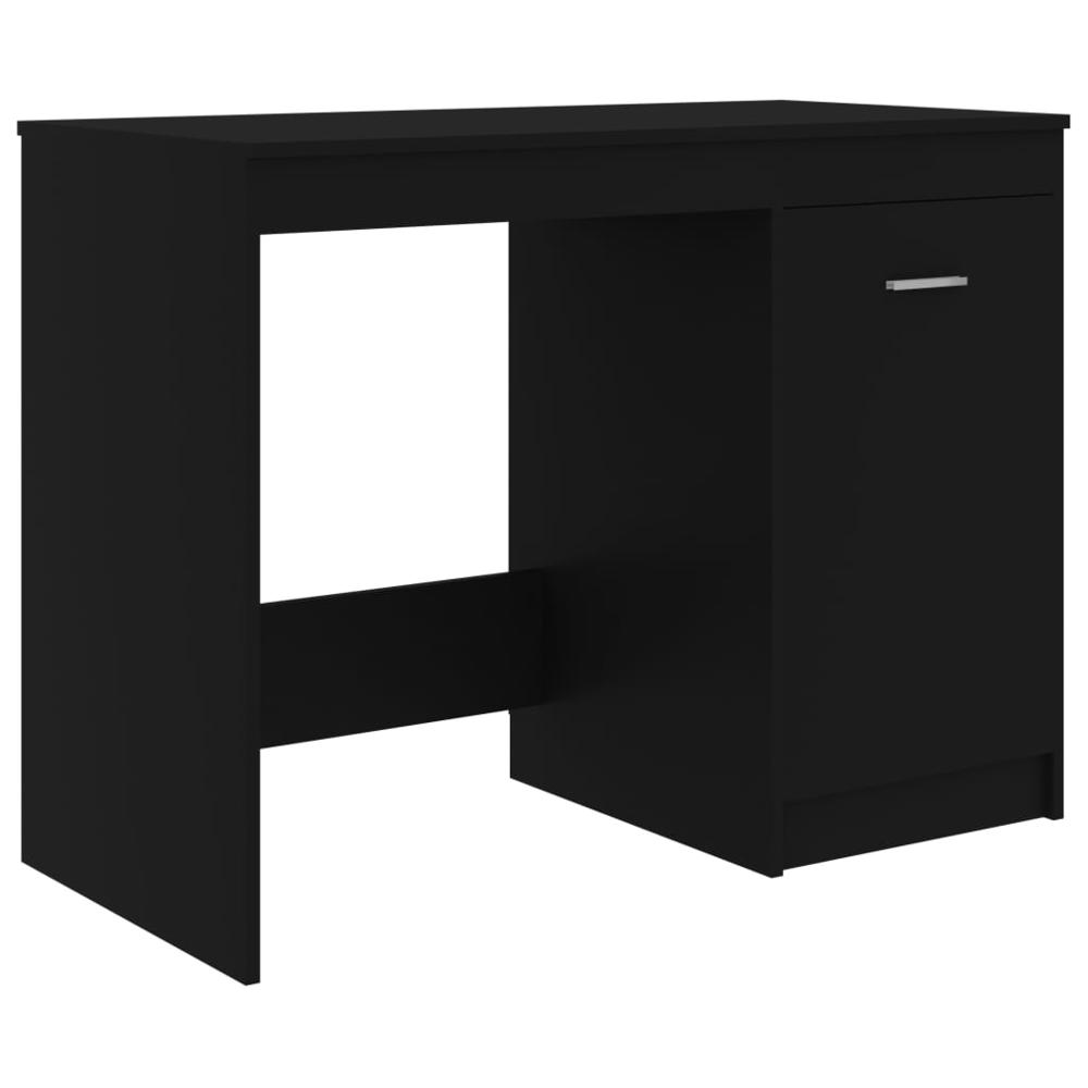 vidaXL Desk Black 39.4"x19.7"x29.9" Chipboard, 801797. Picture 2