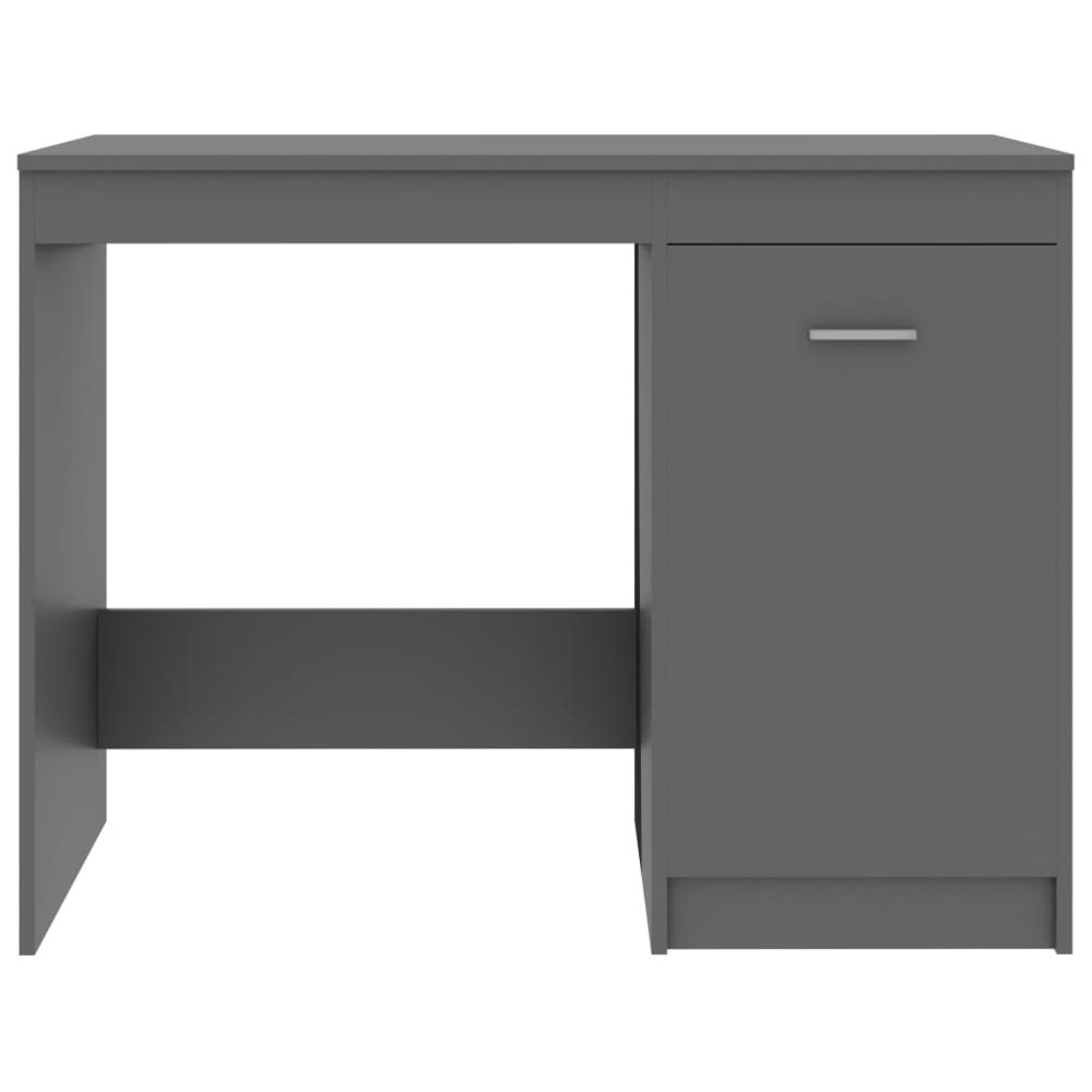 vidaXL Desk Gray 39.4"x19.7"x29.9" Chipboard, 801798. Picture 7