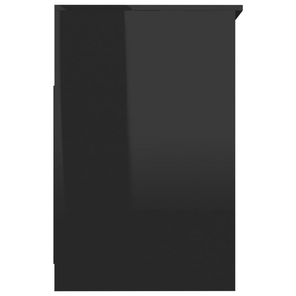vidaXL Drawer Cabinet Hign Gloss Black 15.7"x19.7"x29.9" Chipboard 1812. Picture 5