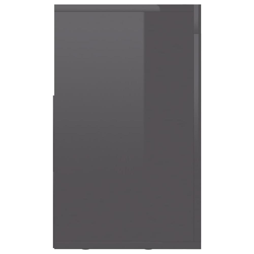 vidaXL TV Cabinet High Gloss Gray 47.2"x11.8"x19.7" Chipboard 1822. Picture 6