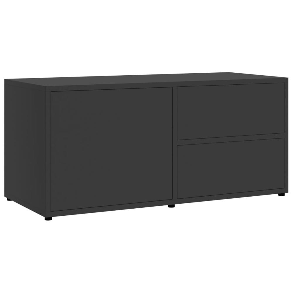 vidaXL TV Cabinet Gray 31.5"x13.4"x14.1" Chipboard, 801852. Picture 2