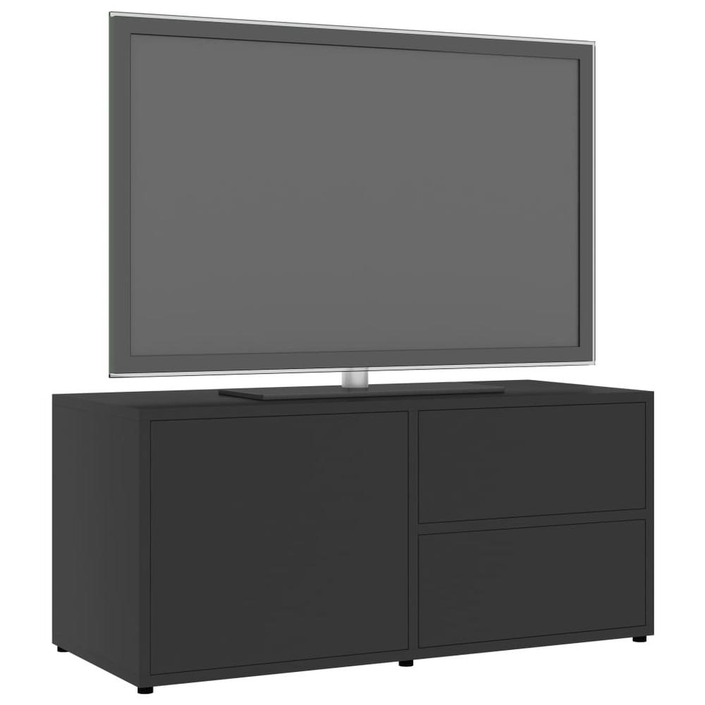 vidaXL TV Cabinet Gray 31.5"x13.4"x14.1" Chipboard, 801852. Picture 4
