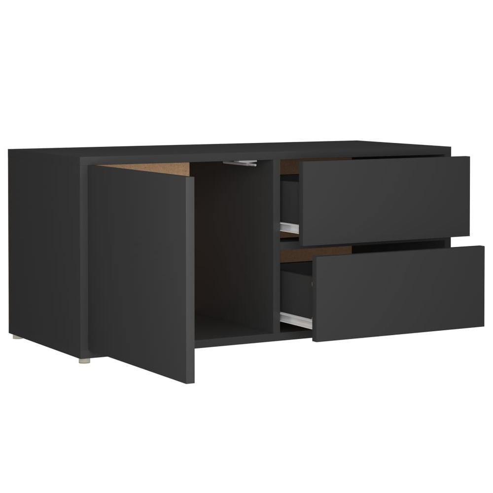 vidaXL TV Cabinet Gray 31.5"x13.4"x14.1" Chipboard, 801852. Picture 6