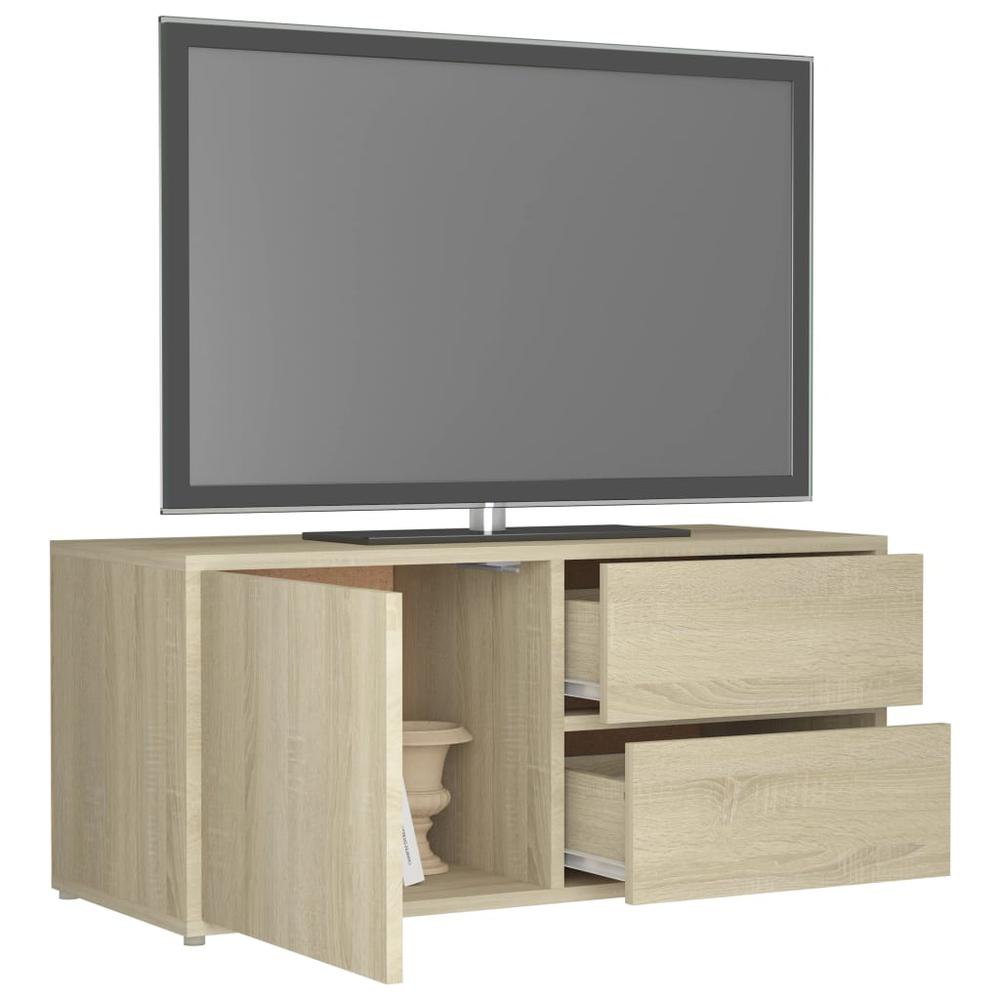 vidaXL TV Cabinet Sonoma Oak 31.5"x13.4"x14.1" Chipboard, 801853. Picture 5