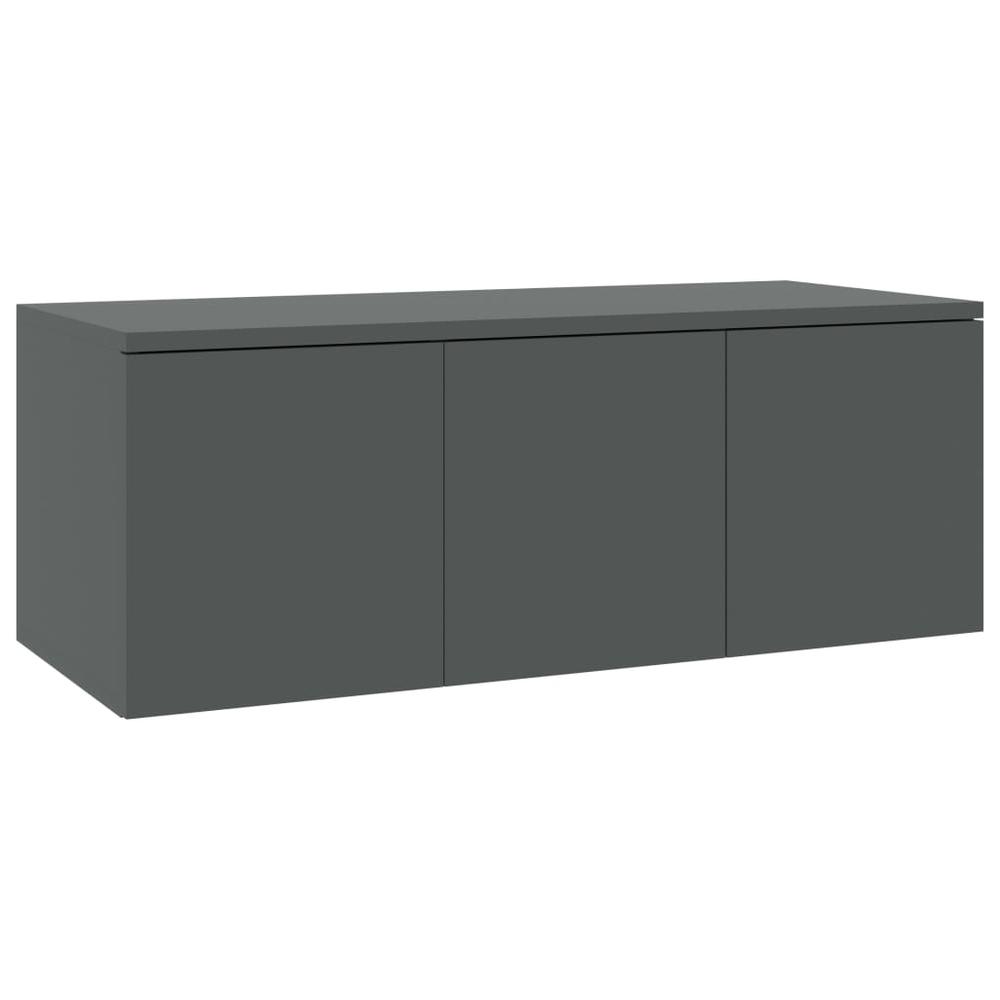 vidaXL TV Cabinet Gray 31.5"x13.4"x11.8" Chipboard, 801861. Picture 2