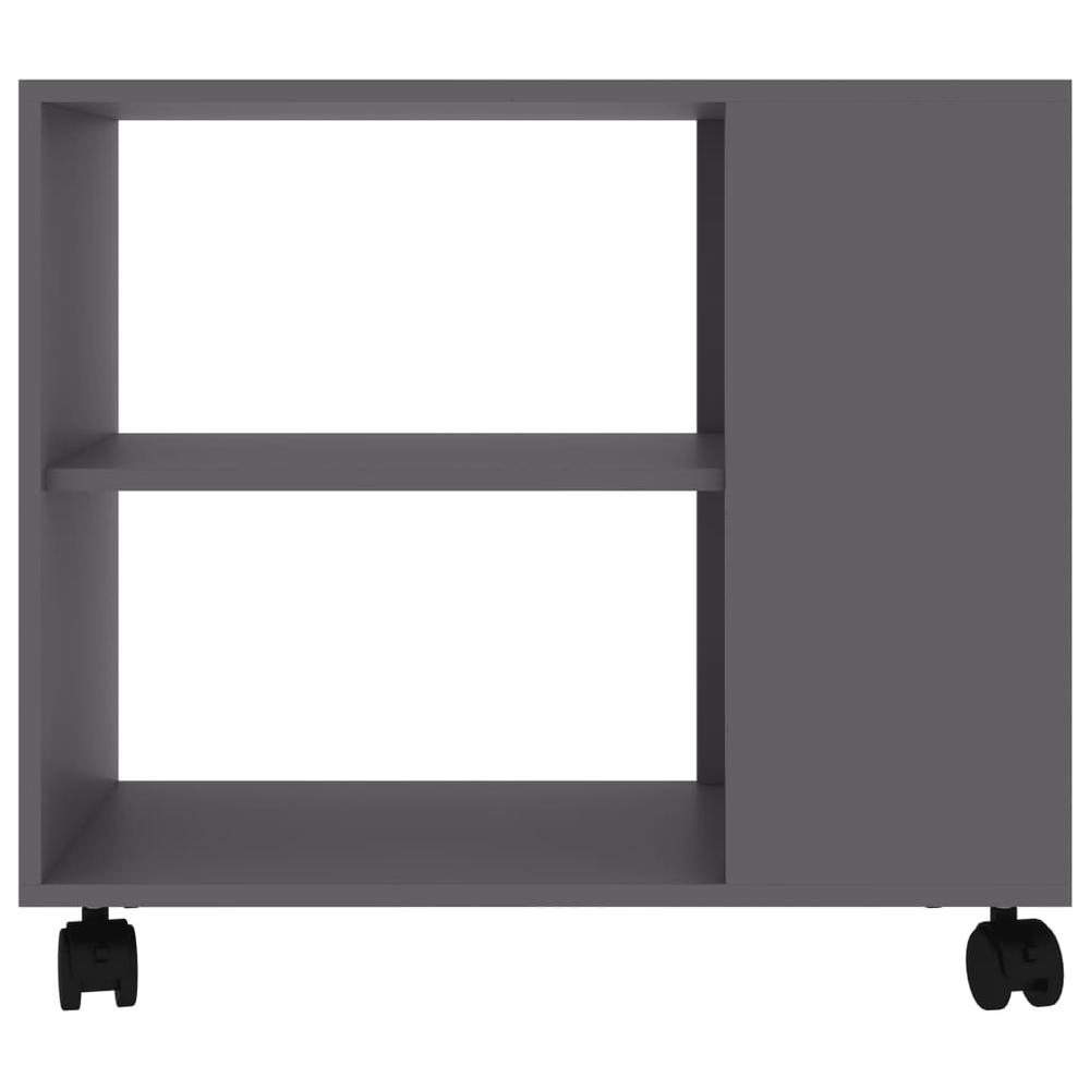 vidaXL Side Table Gray 27.6"x13.8"x21.7" Chipboard, 802122. Picture 4