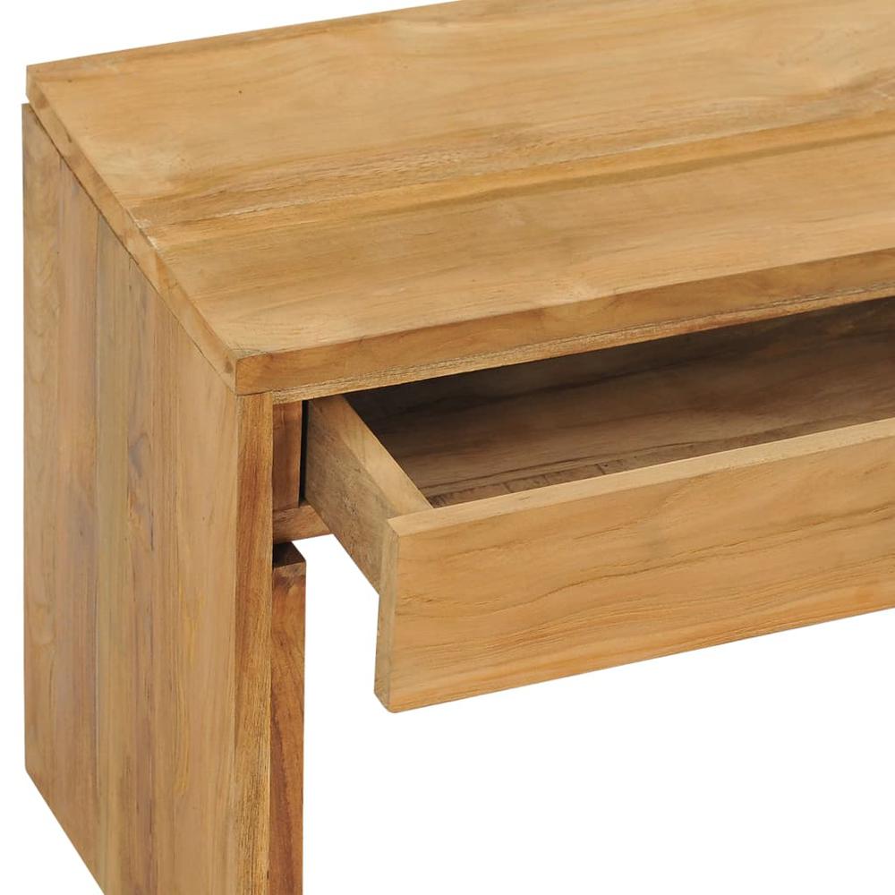 vidaXL TV Cabinet 39.4"x13.8"x17.7" Solid Teak Wood, 288843. Picture 6