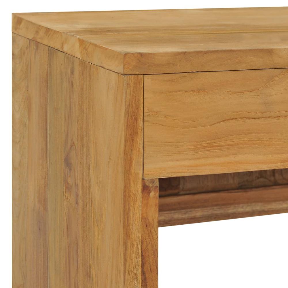 vidaXL TV Cabinet 39.4"x13.8"x17.7" Solid Teak Wood, 288843. Picture 7