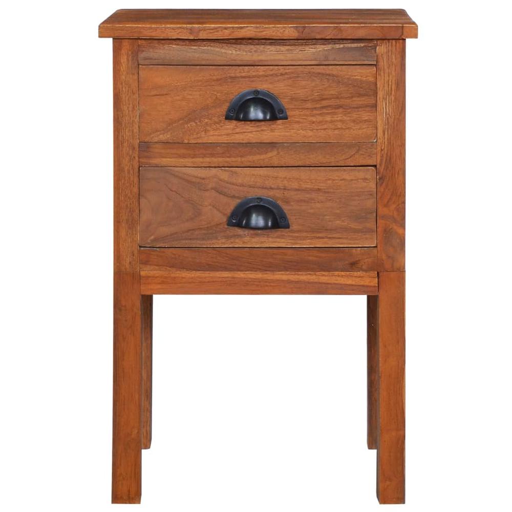 vidaXL Bedside Cabinet 15.7"x13.8"x23.6" Solid Teak Wood, 289061. Picture 4