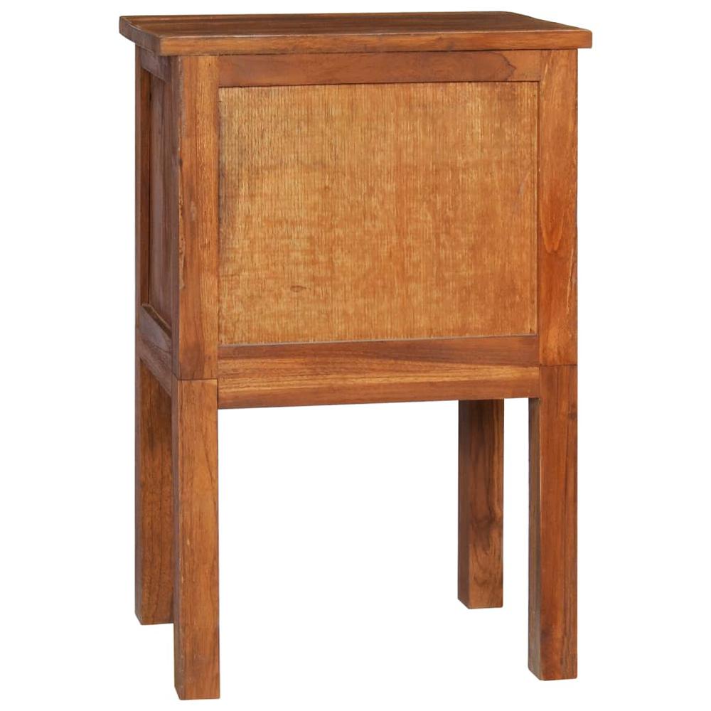 vidaXL Bedside Cabinet 15.7"x13.8"x23.6" Solid Teak Wood, 289061. Picture 6