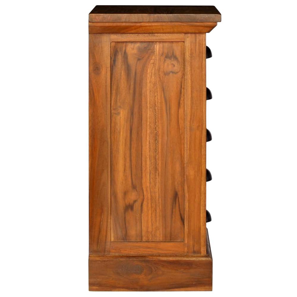 vidaXL 5-Drawer Cabinet 13.8"x11.8"x23.6" Solid Teak Wood, 289065. Picture 4