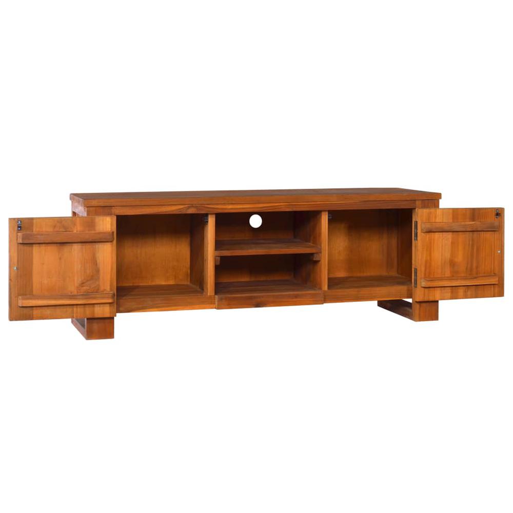 vidaXL TV Cabinet 43.3"x11.8"x15.7" Solid Teak Wood, 289068. Picture 2