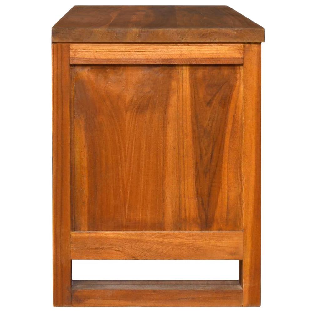 vidaXL TV Cabinet 43.3"x11.8"x15.7" Solid Teak Wood, 289068. Picture 4