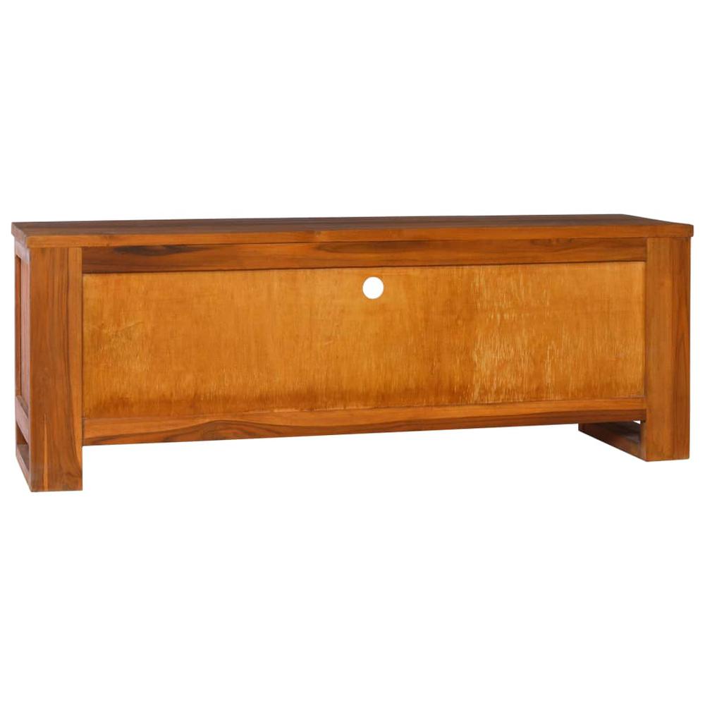 vidaXL TV Cabinet 43.3"x11.8"x15.7" Solid Teak Wood, 289068. Picture 5