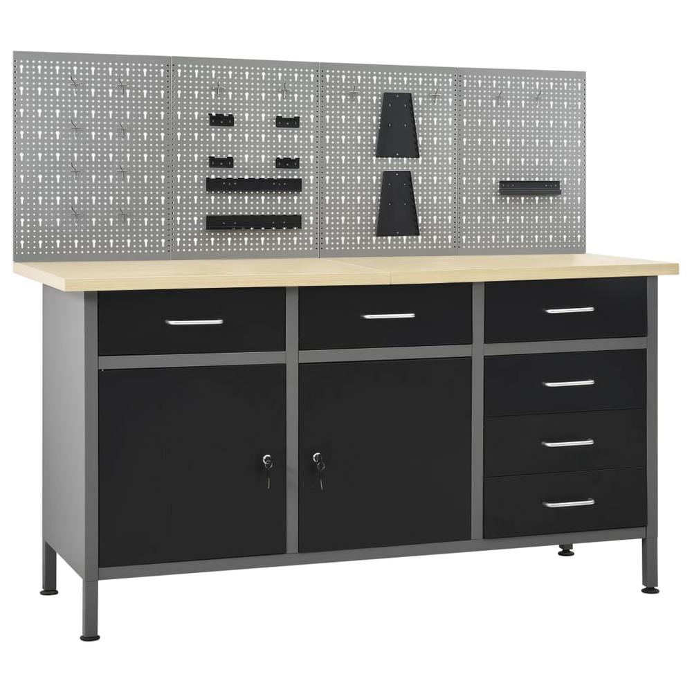 vidaXL Workbench with Four Wall Panels, 3053430. Picture 1
