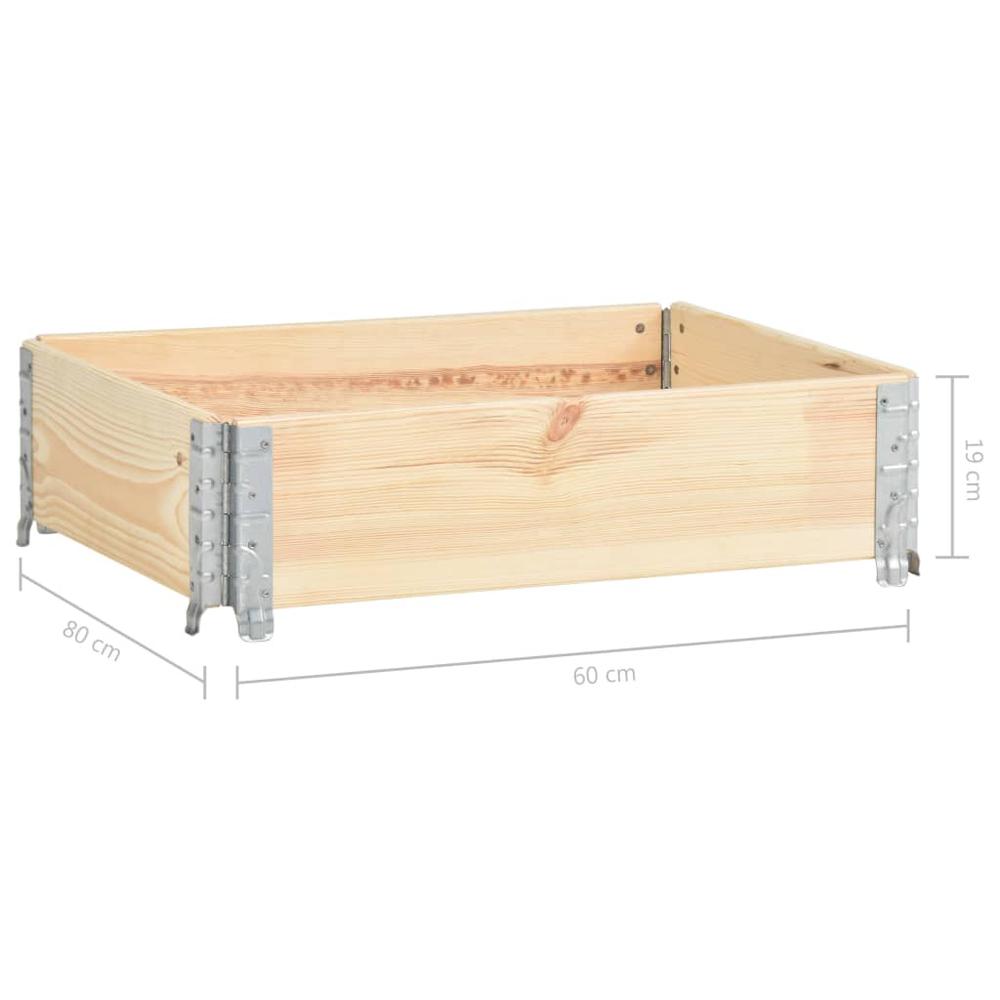 Pallet Collar 23.6"x31.5" Solid Pine Wood. Picture 6