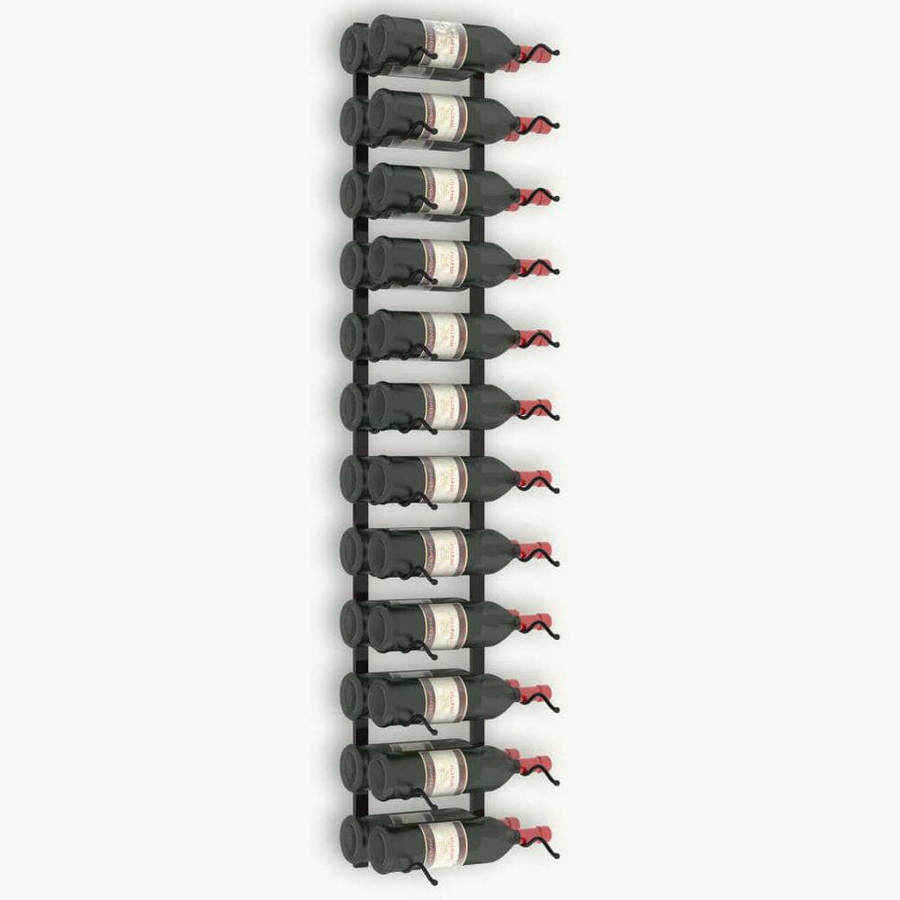 Wall-mounted Wine Rack for 24 Bottles Black Iron. Picture 4