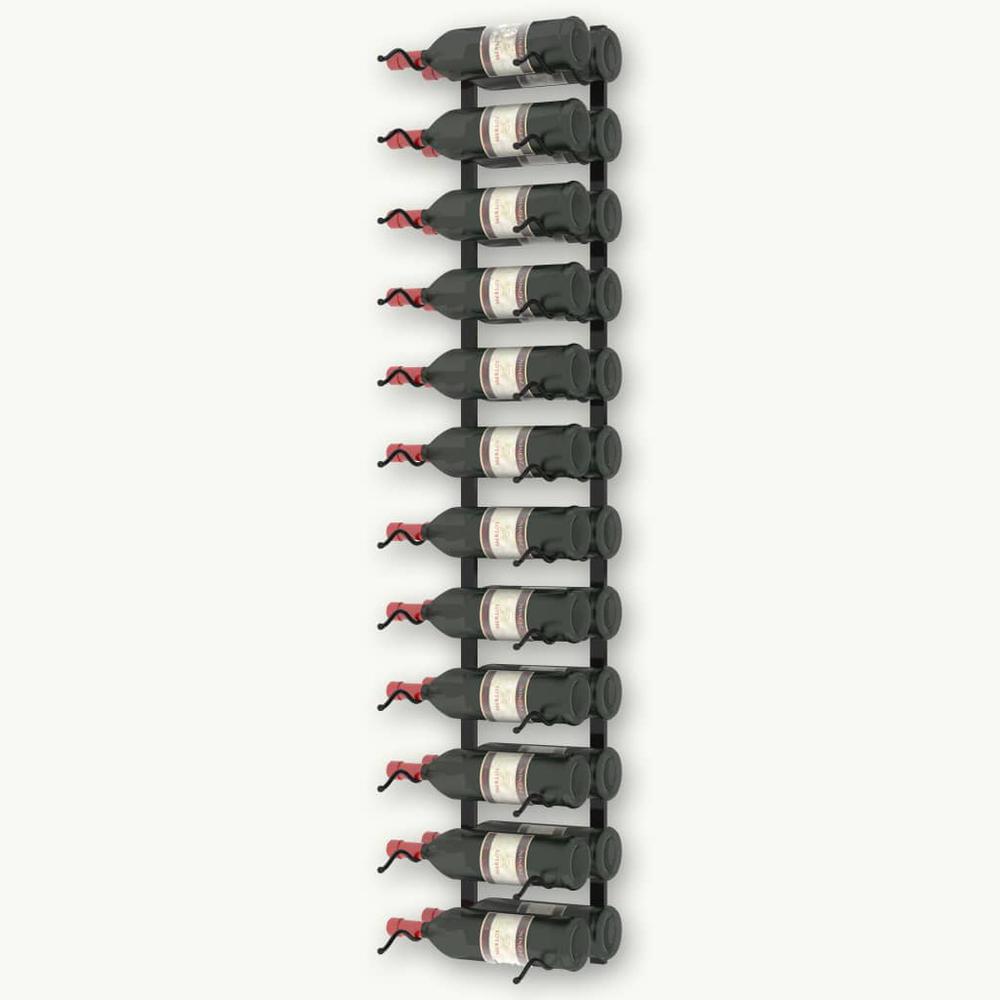 Wall-mounted Wine Rack for 24 Bottles Black Iron. Picture 5