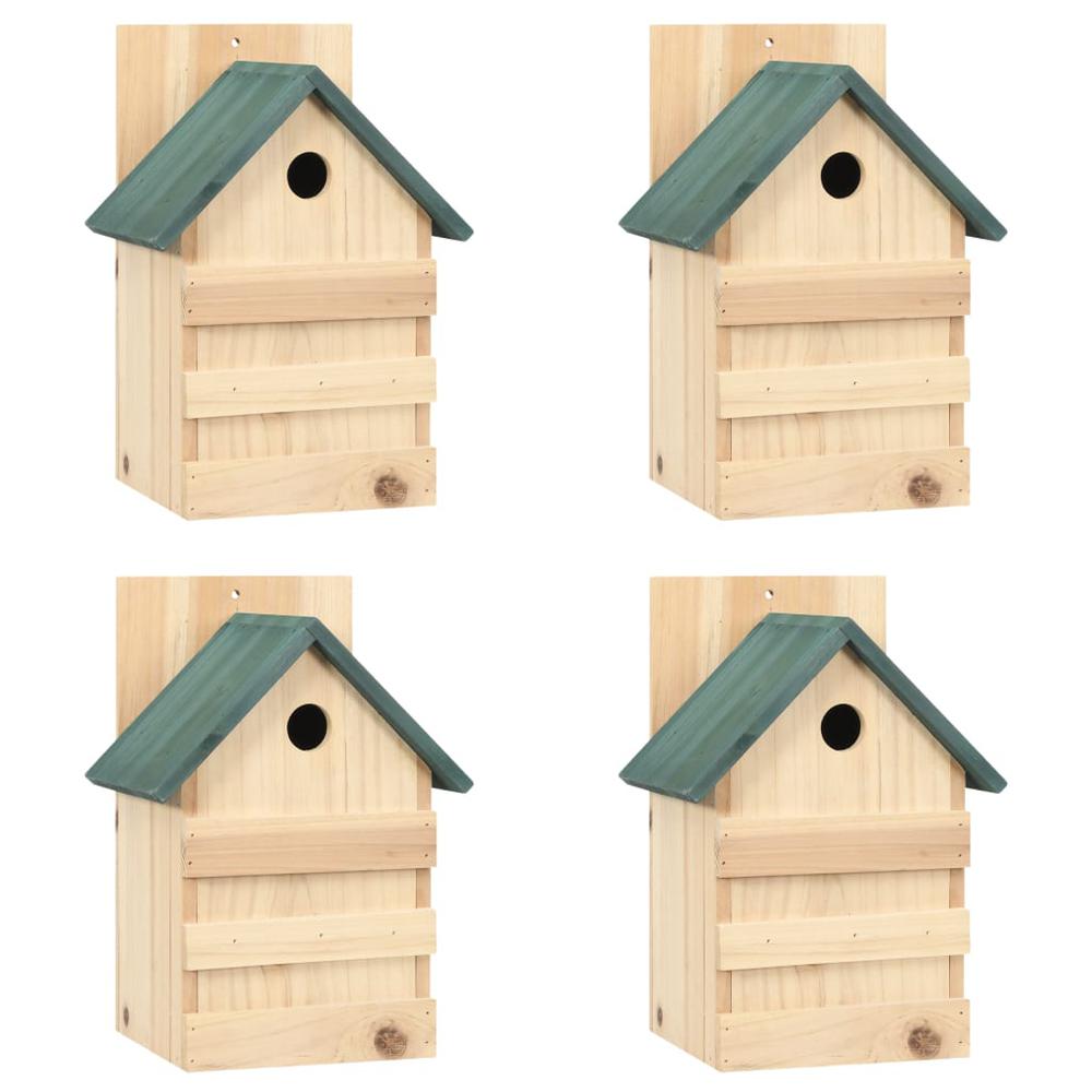 vidaXL Bird Houses 4 pcs 9.1"x7.5"x13" Firwood 7248. Picture 1