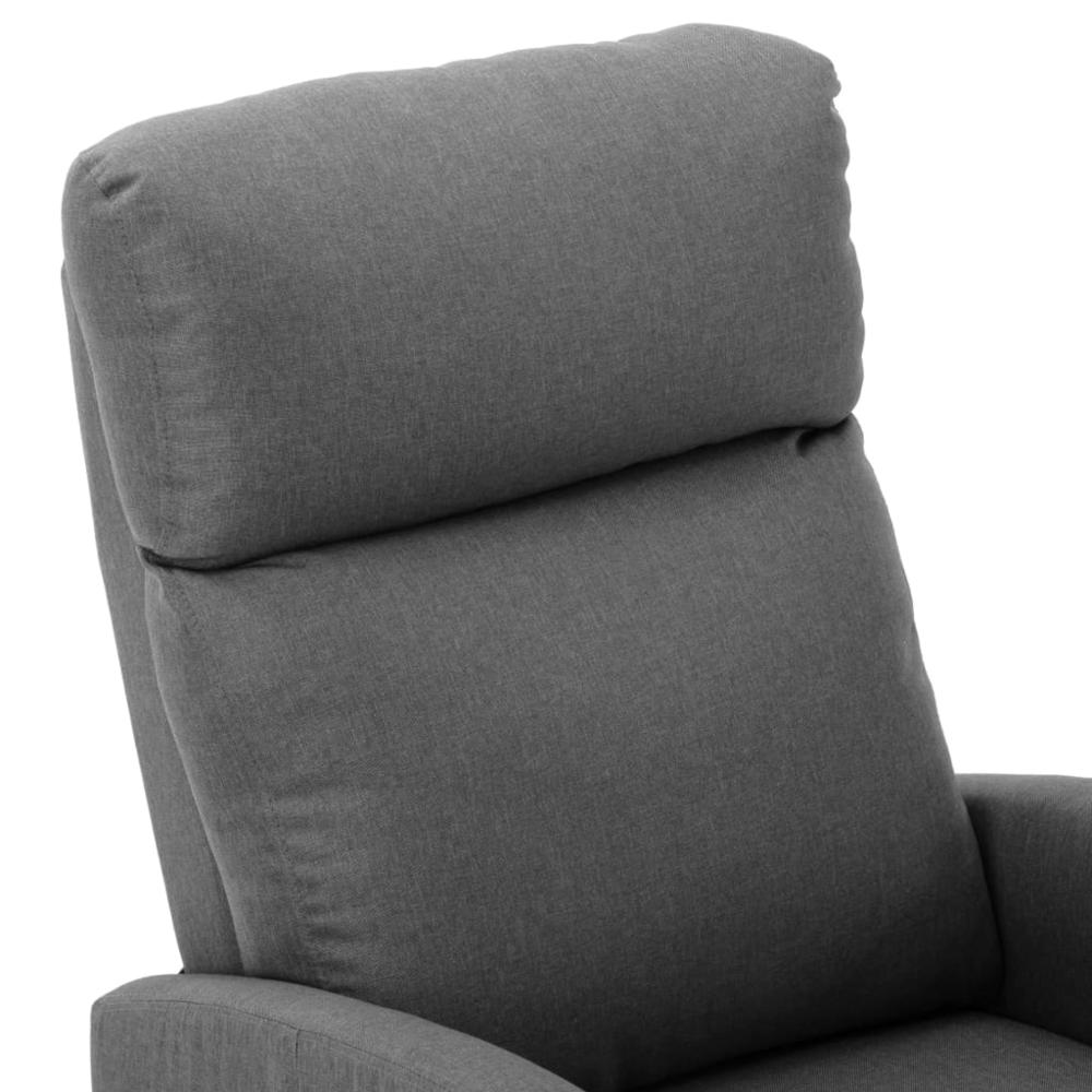 vidaXL Massage Reclining Chair Light Gray Fabric, 289706. Picture 5