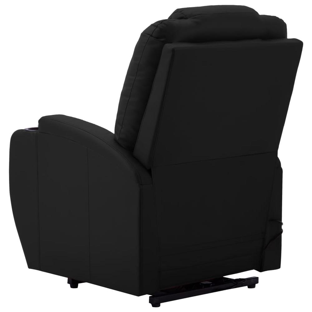 vidaXL Massage Stand-up Chair Black Faux Leather. Picture 5