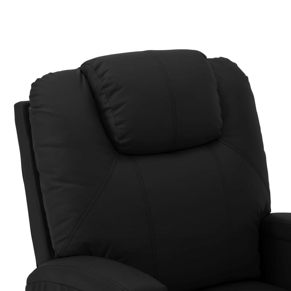 vidaXL Massage Stand-up Chair Black Faux Leather. Picture 6