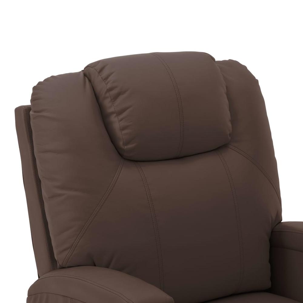 vidaXL Massage Stand-up Chair Brown Faux Leather. Picture 6