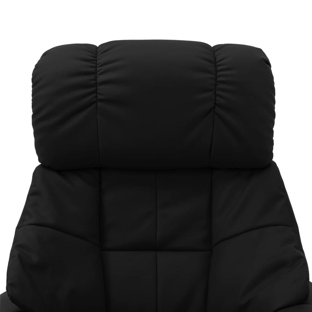 vidaXL Massage Reclining Chair Black Faux Leather and Bentwood. Picture 5