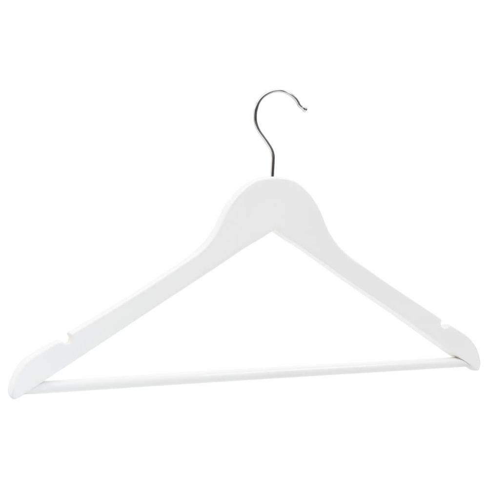 20 pcs Clothes Hanger Set Non-slip White Hardwood. Picture 4