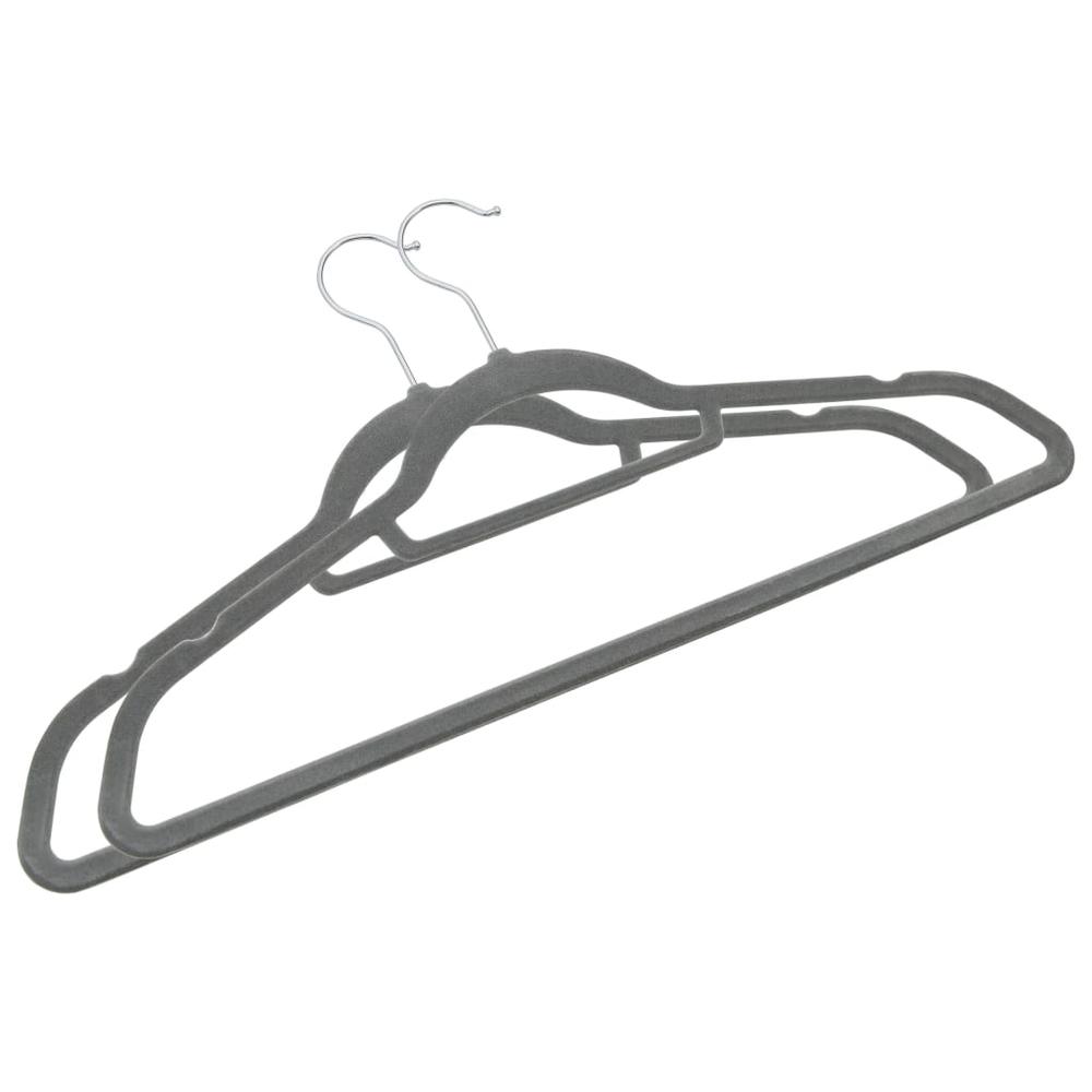 20 pcs Clothes Hanger Set Anti-slip Gray Velvet. Picture 3