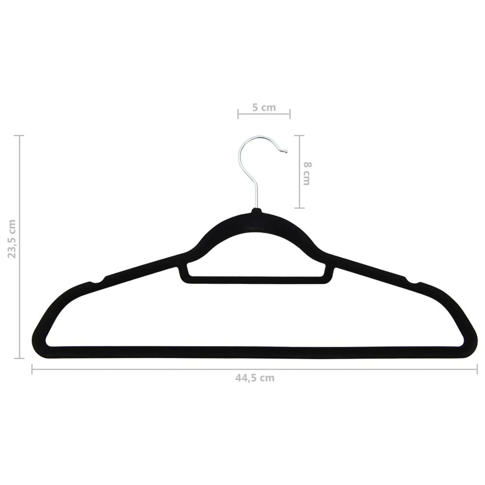 20 pcs Clothes Hanger Set Anti-slip Black Velvet. Picture 6