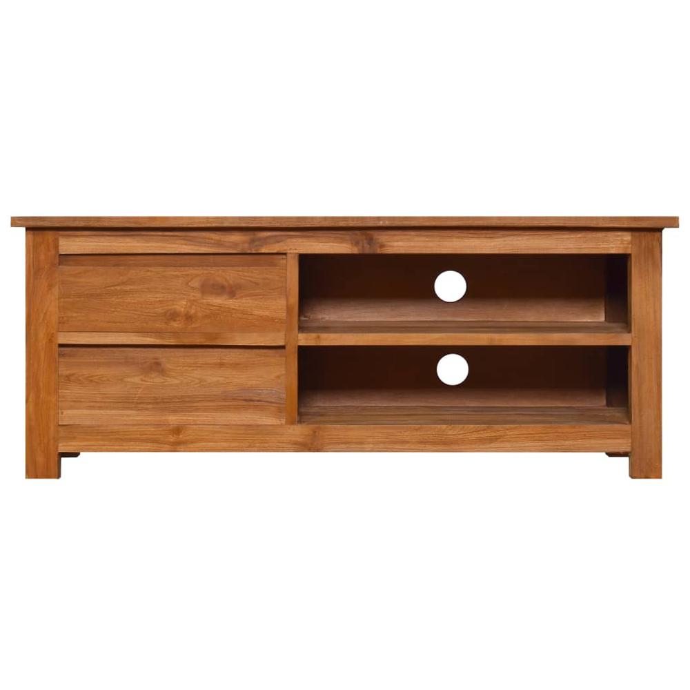 vidaXL TV Cabinet 39.4"x11.8"x15.7" Solid Teak Wood, 289081. Picture 3